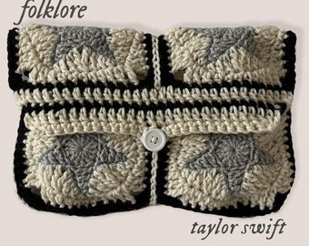 Folklore häkeln Buchhülle, Swiftie Geschenk