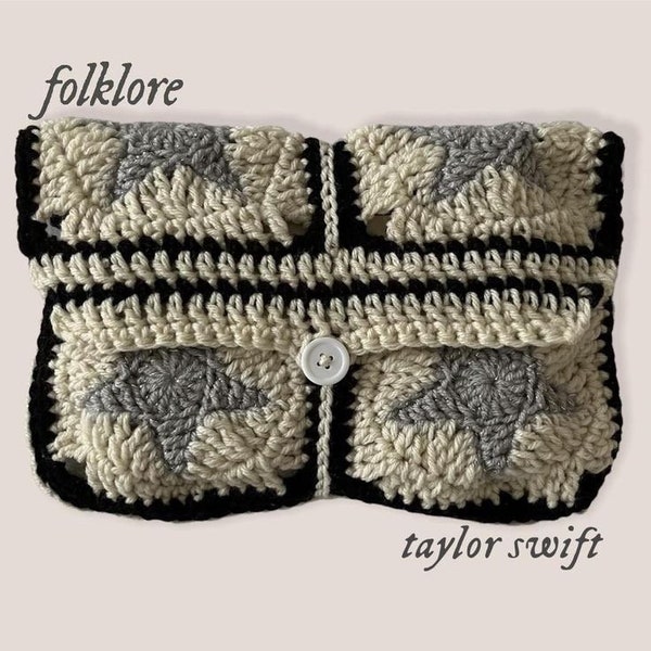 Folklore crochet book sleeve, Taylor swift, crochet book sleeve, swiftie