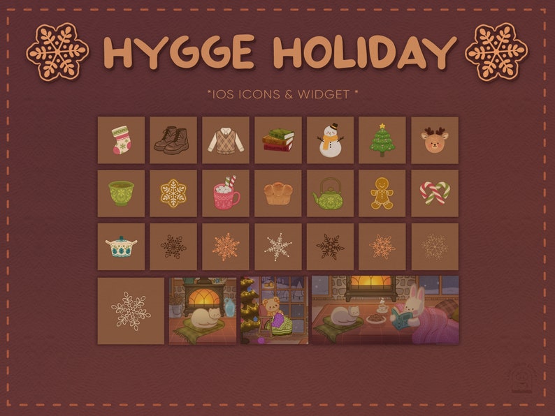 Hygge Holiday Desktop Theme: Mac & Windows Organizer (digital Download ...