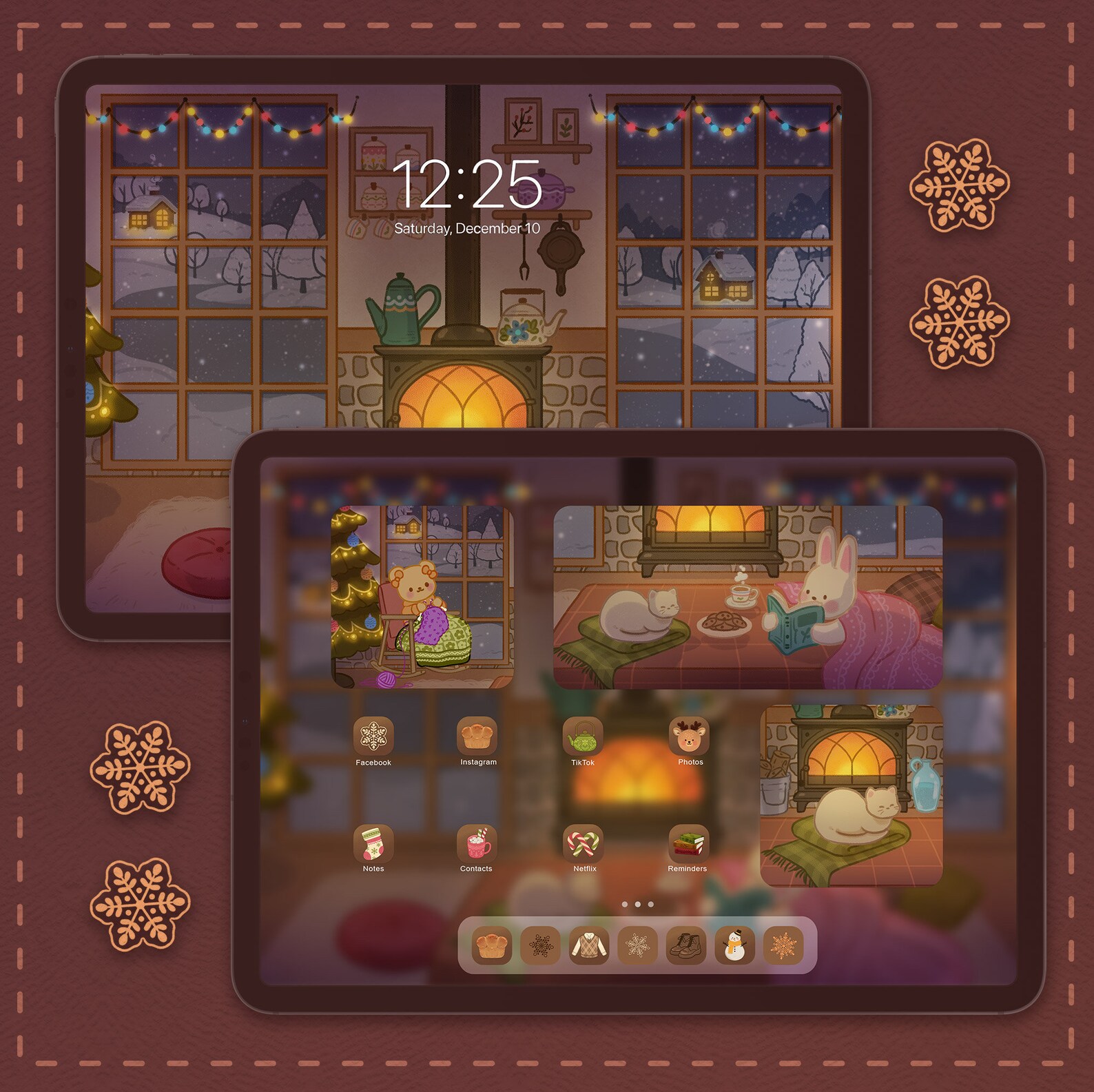 Hygge Holiday Desktop Theme: Mac & Windows Organizer (digital Download ...