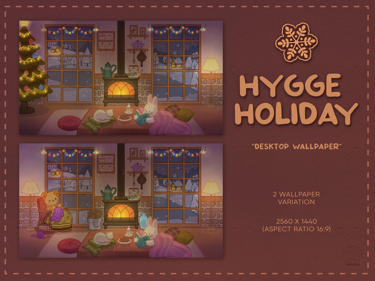 Hygge Holiday Desktop Theme: Mac & Windows Organizer (digital Download ...
