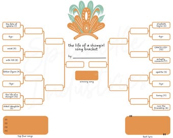 Song Bracket: The Life of a Showgirl Swiftie Party Game