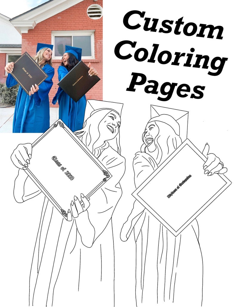 Custom Coloring Page Etsy