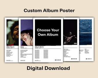 Custom Album Cover Art Print | Personalized Music Poster (Digital Download)