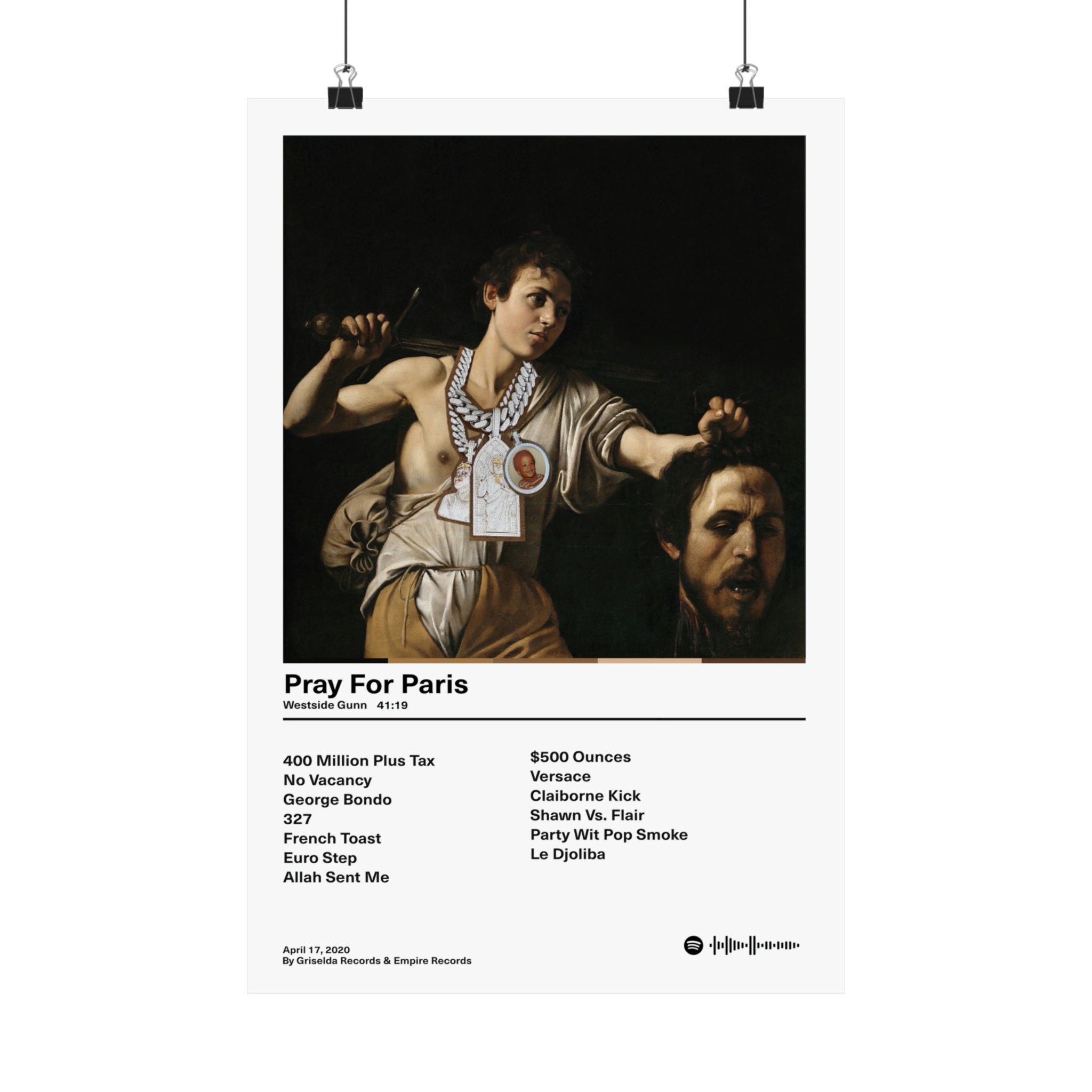 Westside Gunn - Pray for Paris Album Poster/ Printable Poster