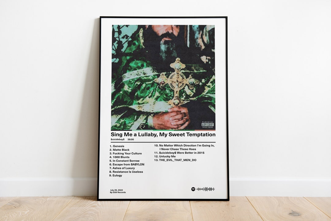 Suicideboys – Sing Me A Lullaby, My Sweet Temptation – Poster sur toile pour décoration de salon, chambre à coucher, sans cadre, 30 x 45 cm