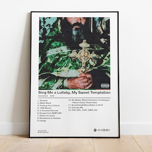 Póster del álbum "Sing Me a Lullaby, My Sweet Temptation" de Suicideboys, imprimible, de portada, decoración de pared musical, arte del álbum.