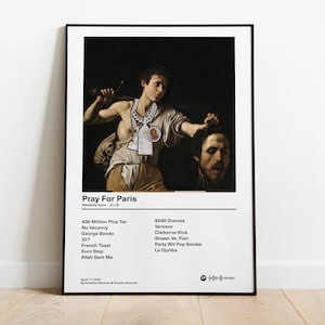 Póster del álbum Pray For Paris de Westside Gunn, póster imprimible, póster de portada del álbum, regalo musical, decoración de pared musical, arte del álbum