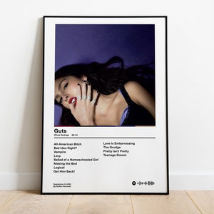 Olivia Rodrigo - GUTS Album Poster/ Printable Poster / Album Cover Poster / Music Gift / Music Wall Decor / Album Art