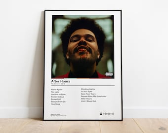 The Weeknd - After Hours Album Poster/ Printable Poster / Album Cover Poster / Music Gift / Music Wall Decor / Album Art