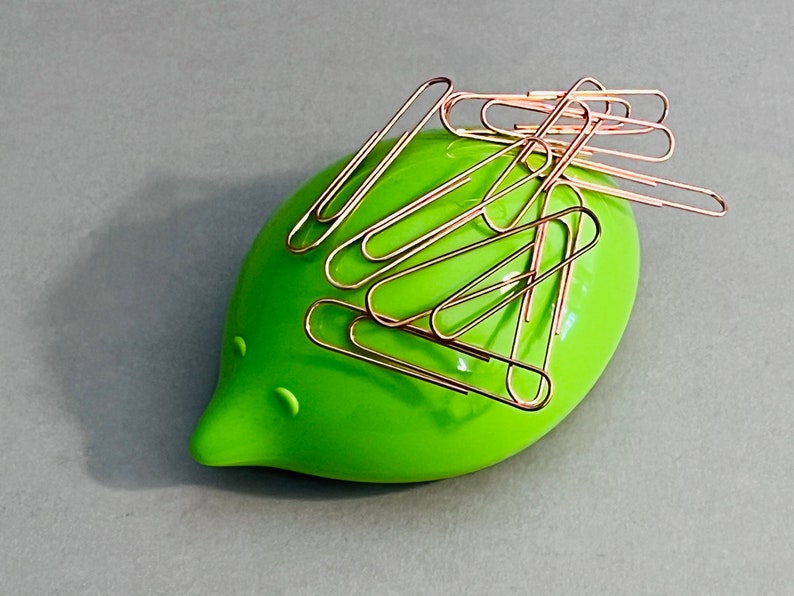 Paperclip Not Rounded Alessi Paper Clip Holder Dozi in Green Designed by Kim Mika - Etsy