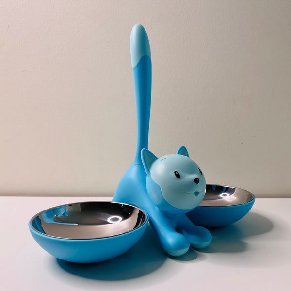 alessi cat bowl in light blue - Miriam Mirri