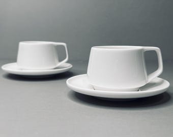 noritake espresso cup + saucer  (set of 2 )  designed by newson for qantas