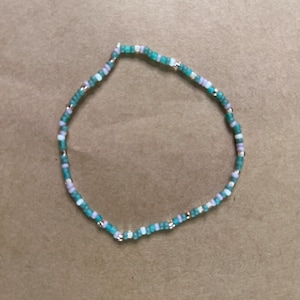 Argo Beaded Bracelet Small Green + White