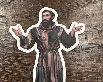 St Francis of Assisi Catholic Sticker 4&quot;