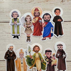 Catholic Saint Sticker Bundle 3&quot; Matte