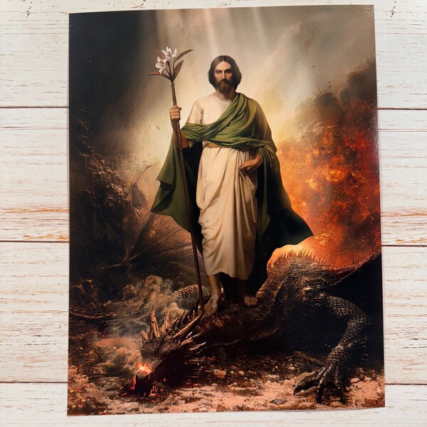 St Joseph terror of demons print | Catholic Art