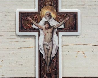 Trinity Crucifix Sticker-Trinity Catholic Sticker