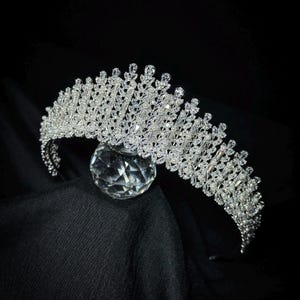 Swarovski Zircon Hair Accessories. Bridal Tiara, Crystal Wedding Tiara, Pearl Tiara, Silver Tiara, Bridal Crown, Quinceanera Tiara