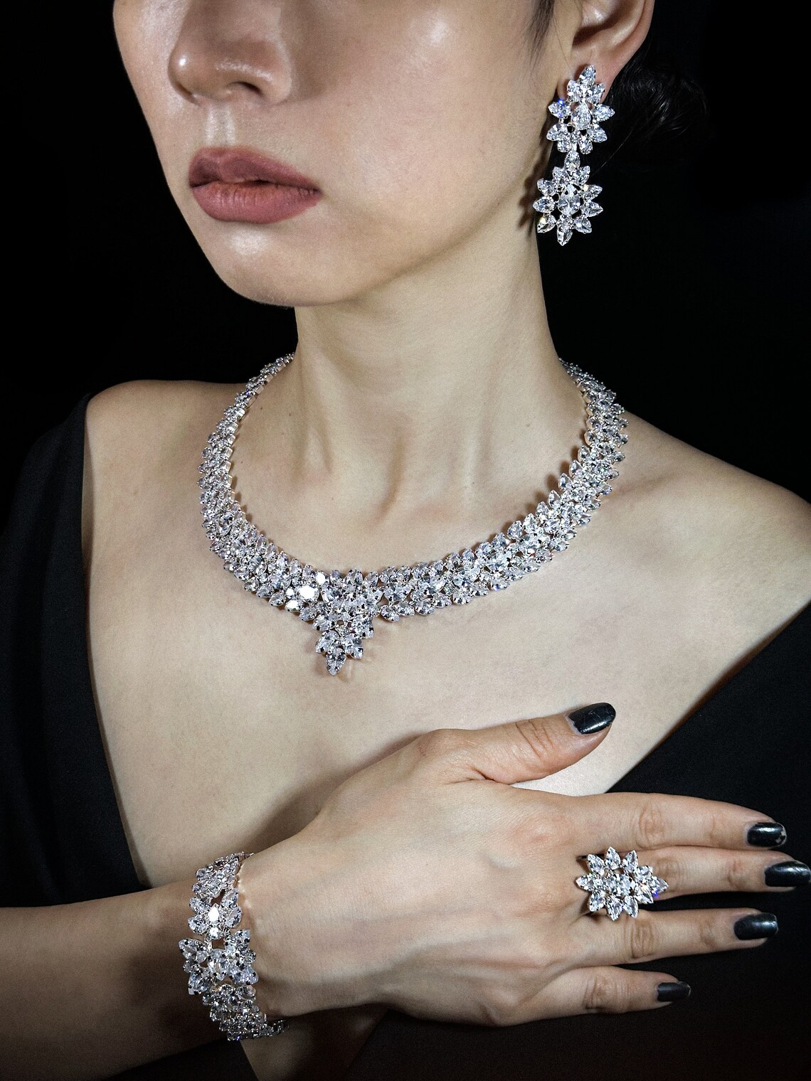 Luxury Bridal Wedding Party Jewelry Set