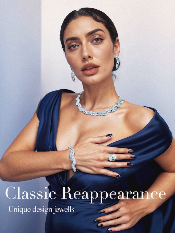 Set Gioielli Donna Vintage 3 Pezzi - Orecchini, Collana E Bracciale Con Strass