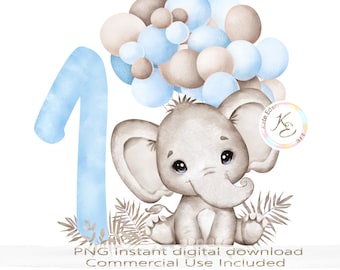 First Birthday Boy Blue, PNG, Sublimation, 1st Birthday Boy