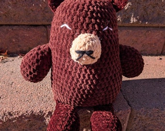 Chonky Brown Bear Crochet Amigurumi Pattern - PDF digital download