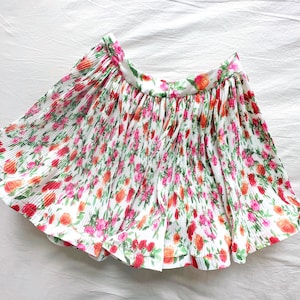 Floral Printed Pleated Skirt Colors Mini Skirts