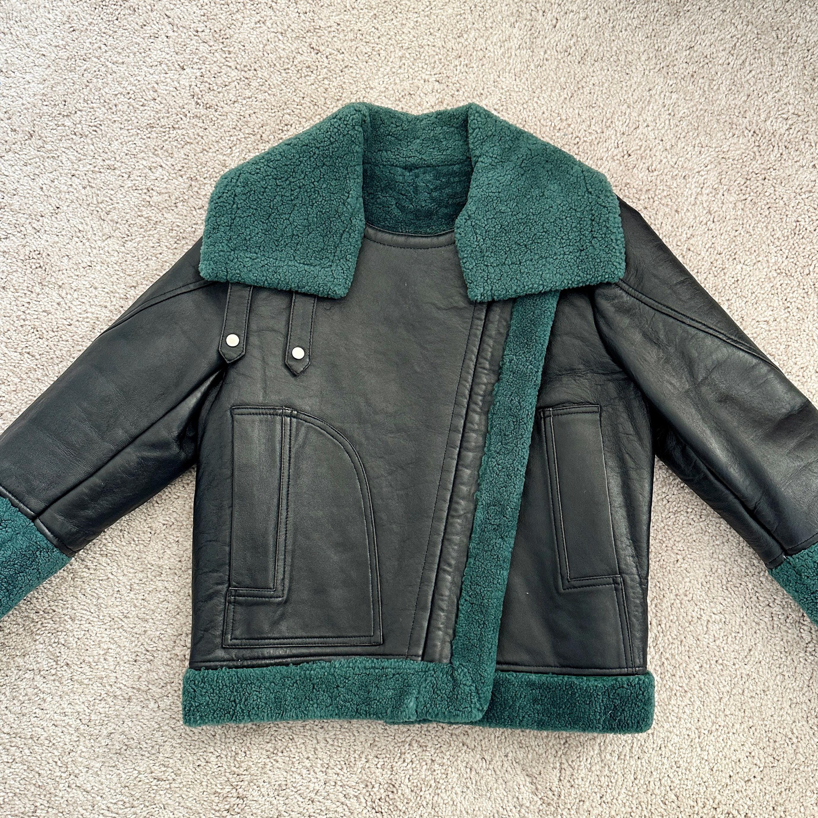 コート V73 Women Shearling 73C18BM05JANEVERDE Green Green Shearling Coat - Etsy