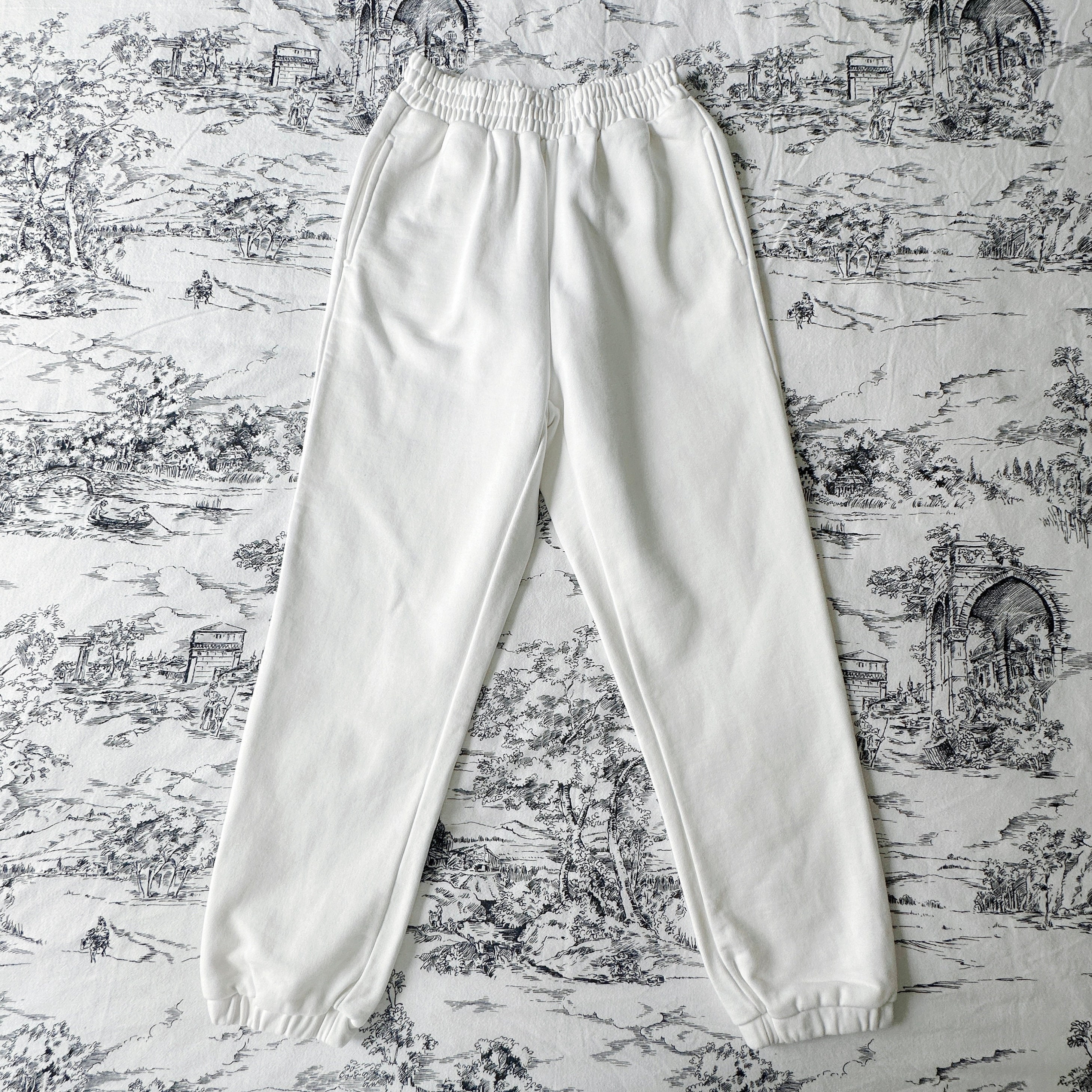 White cotton sweatsuit hotsell