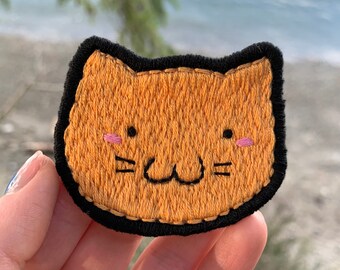 Hand geborduurde Katten patch