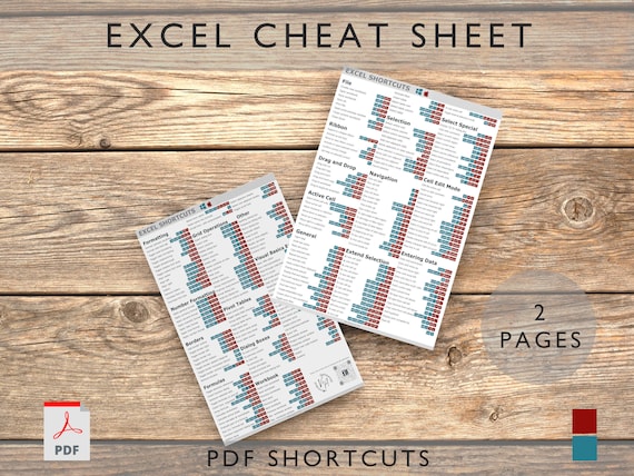 Microsoft Excel Shortcuts Printable Excel Cheat Sheet