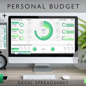 Ultimate Zero-Based Budget Spreadsheet | Zero-Based Budget | Dashboard Summary | Excel Budget | Monthly Budget | Year To Date Budget | Green