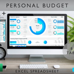 Ultimate Zero-Based Budget Spreadsheet | Zero-Based Budget | Dashboard Summary | Excel Budget | Monthly Budget | YTD Budget | Blue