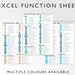 Microsoft Excel Functions Printable Excel Cheat Sheet Workbook ...