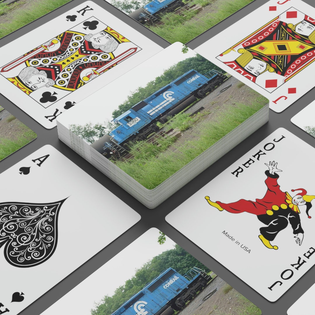 Railroad Playing Cards Trail Cards Conrail Playing Cards Etsy