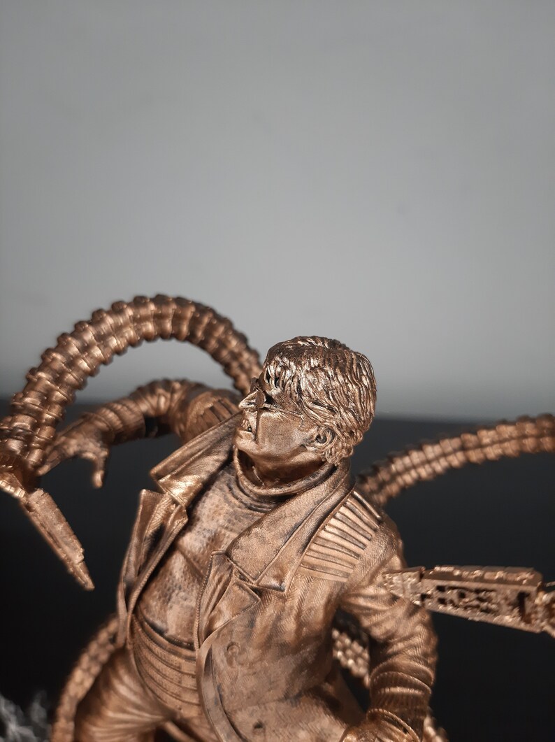 Dr. Octopus Statue 17 Cm Metallic Finish Figure High Etsy