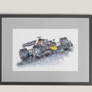 Artwork of the Red Bull Racing F1 Car. Printable Digital Download, Multiple Sizes, Incl Samsung Frame TV Format, F1