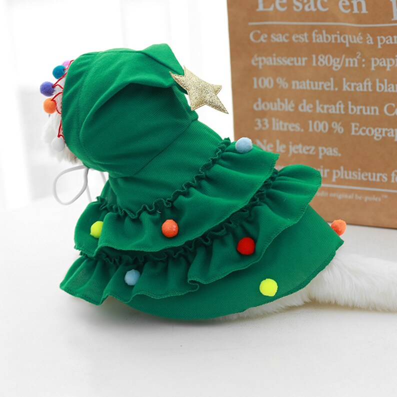 Christmas Tree Costume for Dog Cat Christmas Tree Pets Cape Etsy