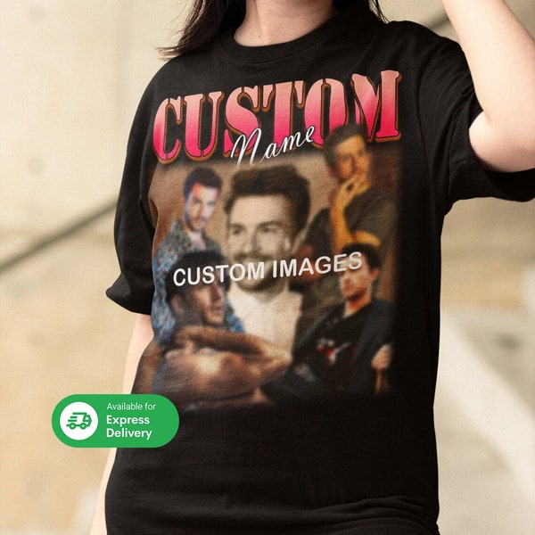 Custom Your Own Bootleg Shirt, Custom Photo Vintage Graphic 90s Tshirt, Bootleg Rap Tee, Custom Photo Shirt - Express Shipping Available