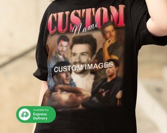 Custom Your Own Bootleg Shirt, Custom Photo Vintage Graphic 90s Tshirt, Bootleg Rap Tee, Custom Photo Shirt - Express Shipping Available
