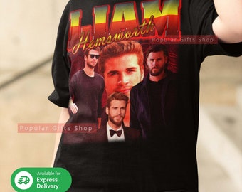 Liam Hemsworth Vintage Unisex Shirt, Vintage Liam Hemsworth TShirt Gift For Him and Her, Best Liam Hemsworth- Express Shipping Available