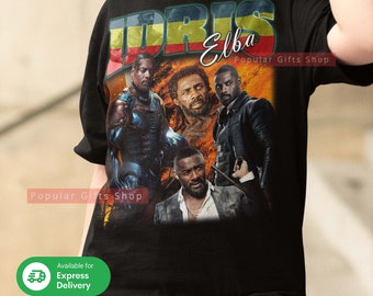 Idris Elba Vintage Unisex Shirt, Vintage Idris Elba TShirt Gift For Him and Her, Idris Elba , Idris Elba Tee - Express Shipping Available