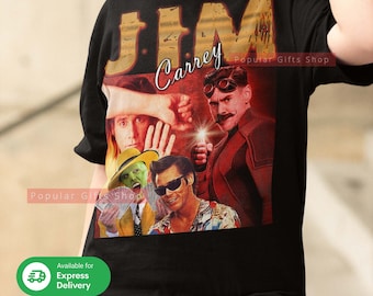 Maglietta unisex vintage di Jim Carrey, regalo vintage con maglietta di Jim Carrey per lui e per lei, la migliore idea regalo divertente con meme su felpa di Jim Carrey per i fan