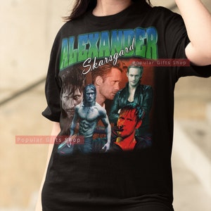 Camisa unisex vintage de Alexander Skarsgård, regalo vintage de Alexander Skarsgård para él y para ella, el mejor regalo de Skarsgård