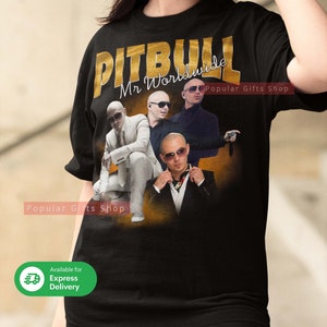 Pitbull Mr Worldwide Vintage Unisex Shirt, Vintage Pitbull Mr Worldwide TShirt Gift For Him and Her, Worldwide - Express Shipping Availbale