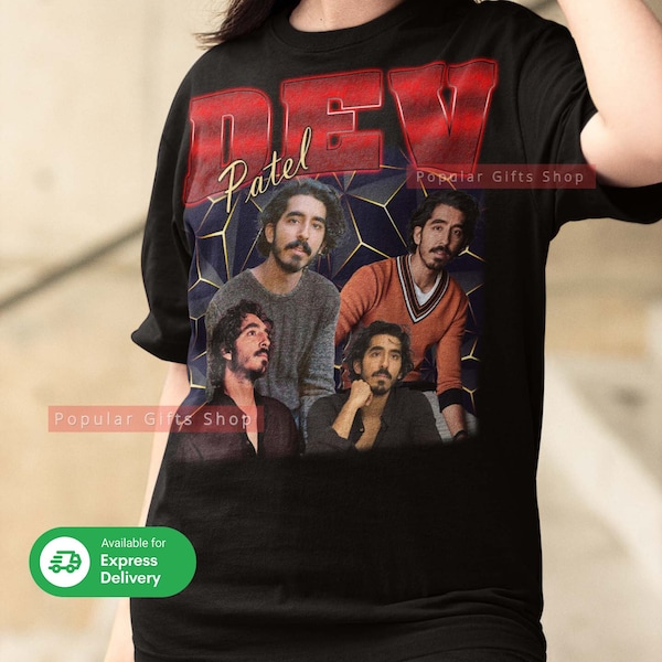 Dev Patel Vintage Unisex Shirt, Vintage Dev Patel TShirt Gift For Him and Her, Best Dev Patel SweatShirt Gift - Express Shipping Available