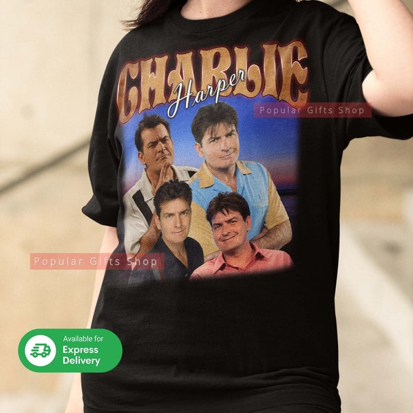 Charlie Sheen Vintage Camisa unisex, Vintage Charlie Sheen camiseta regalo para él y ella, mejor Charlie Sheen- Envío exprés disponible