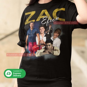 Zac Efron Vintage Unisex Shirt, Vintage Zac Efron TShirt Gift For Him and Her, Best Zac Efron , Zac Efron Tee- Express Shipping Available