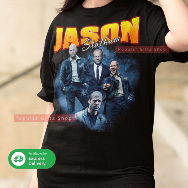 Jason Statham Vintage Unisex Shirt, Vintage Jason Statham TShirt Gift For Him and Her, Best Jason Statham- Express Shipping Available